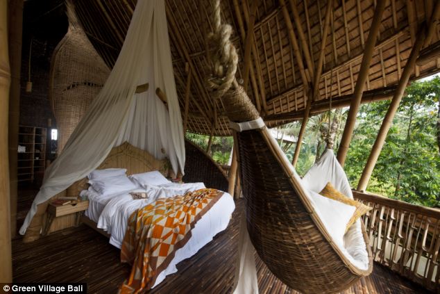 Ms Hardy said the villas - which feature open walls - allow people to reconnect with nature